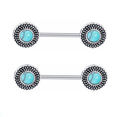 Bară de piercing pentru mamelon pentru flori de albină din oțel inoxidabil 14G foarfece pentru păsări Bijuterii pentru piercing pentru mamelon Frunze elefant inel pentru mamelon