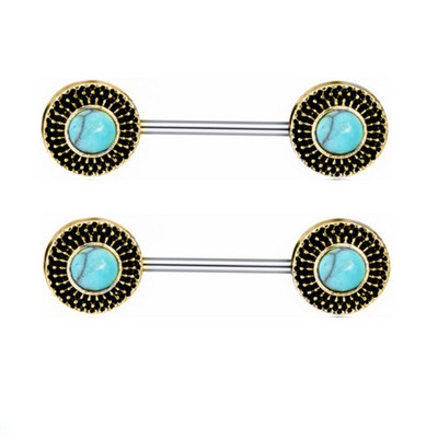 Bară de piercing pentru mamelon pentru flori de albină din oțel inoxidabil 14G foarfece pentru păsări Bijuterii pentru piercing pentru mamelon Frunze elefant inel pentru mamelon