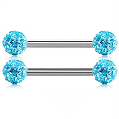 Set de piercing pentru mamelon din oțel chirurgical, set de piercing pentru mamelon de cristal 14G, lot lot de inele pentru limbă, bijuterii fermecătoare pentru piercing pentru mamelon