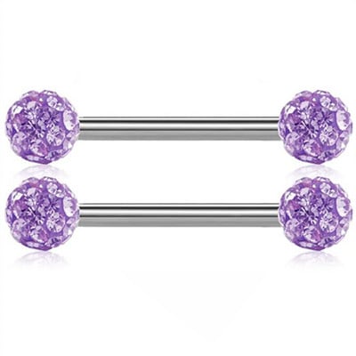 Set de piercing pentru mamelon din oțel chirurgical, set de piercing pentru mamelon de cristal 14G, lot lot de inele pentru limbă, bijuterii fermecătoare pentru piercing pentru mamelon