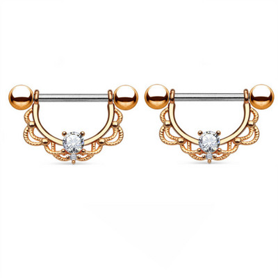 Set de piercing pentru mamelon din oțel chirurgical, set de piercing pentru mamelon de cristal 14G, lot lot de inele pentru limbă, bijuterii fermecătoare pentru piercing pentru mamelon