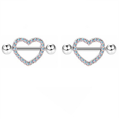 Set de piercing pentru mamelon din oțel chirurgical, set de piercing pentru mamelon de cristal 14G, lot lot de inele pentru limbă, bijuterii fermecătoare pentru piercing pentru mamelon