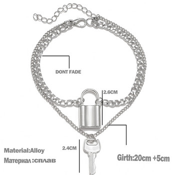 Многопластова бохемска ключалка с висулка за глезен Дамски регулируеми ретро готически масивни вериги Сандали на боси крака Подаръци за бижута