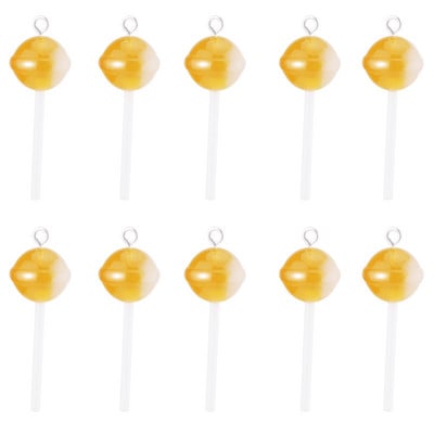 10 bucăți de bomboane de zahăr, acadele, brelocuri din rășină, descoperiri de bricolaj, kawaii 3D, breloc, cercei, bijuterii, accesorii pentru fabricarea de bijuterii