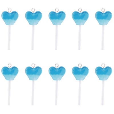 10 bucăți de bomboane de zahăr, acadele, brelocuri din rășină, descoperiri de bricolaj, kawaii 3D, breloc, cercei, bijuterii, accesorii pentru fabricarea de bijuterii