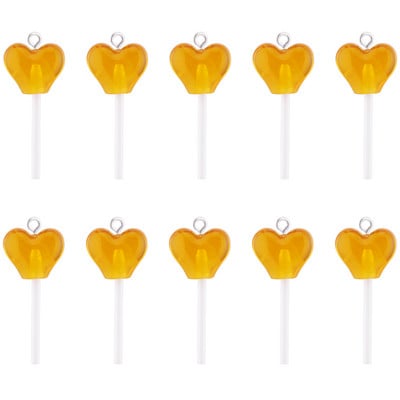 10 bucăți de bomboane de zahăr, acadele, brelocuri din rășină, descoperiri de bricolaj, kawaii 3D, breloc, cercei, bijuterii, accesorii pentru fabricarea de bijuterii