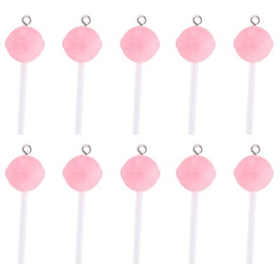 10 bucăți de bomboane de zahăr, acadele, brelocuri din rășină, descoperiri de bricolaj, kawaii 3D, breloc, cercei, bijuterii, accesorii pentru fabricarea de bijuterii