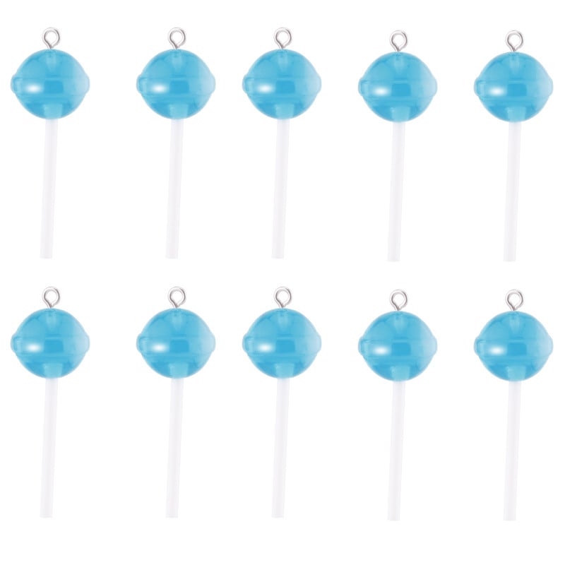 10 bucăți de bomboane de zahăr, acadele, brelocuri din rășină, descoperiri de bricolaj, kawaii 3D, breloc, cercei, bijuterii, accesorii pentru fabricarea de bijuterii