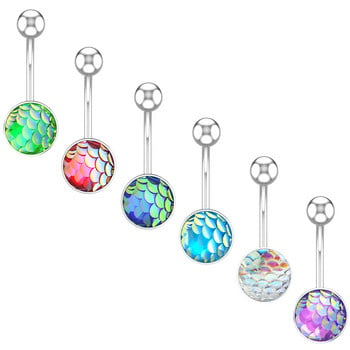 1/2Piece Glitter Belly Button Piercing Surgical Steel 14G Shiny Belly Bar Body Piercing Jewelry Sexy Navel Bar Cute Belly Ring