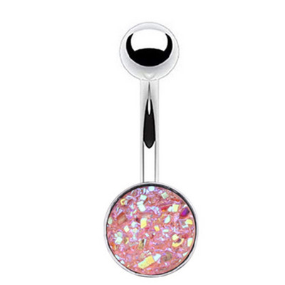 Piercing pentru buric cu sclipici, 1/2 bucată, oțel chirurgical, 14G, bară strălucitoare pentru buric, piercing pentru corp, bijuterii sexy pentru buric, inel drăguț pentru burtă