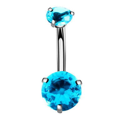 1/2 bucată inel de piercing pentru buric din cristal, oțel chirurgical 14G, zircon, piercing pentru burtă, inel de cristal pentru buric, piercing sexy pentru buric