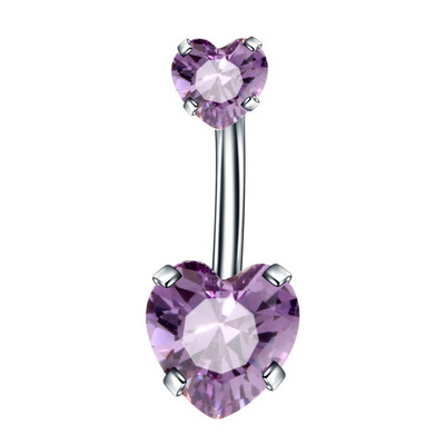 1/2 bucată inel de piercing pentru buric din cristal, oțel chirurgical 14G, zircon, piercing pentru burtă, inel de cristal pentru buric, piercing sexy pentru buric