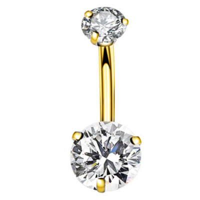 1/2 bucată inel de piercing pentru buric din cristal, oțel chirurgical 14G, zircon, piercing pentru burtă, inel de cristal pentru buric, piercing sexy pentru buric