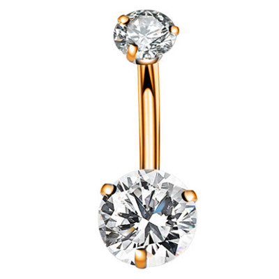 1/2 bucată inel de piercing pentru buric din cristal, oțel chirurgical 14G, zircon, piercing pentru burtă, inel de cristal pentru buric, piercing sexy pentru buric