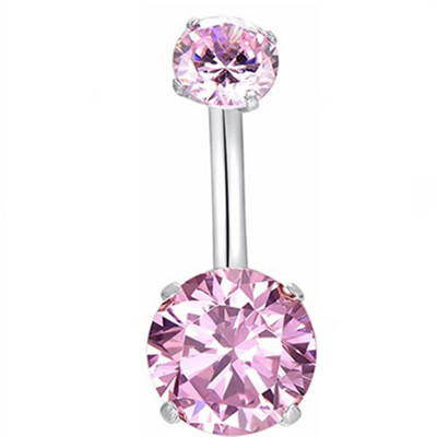 1/2 bucată inel de piercing pentru buric din cristal, oțel chirurgical 14G, zircon, piercing pentru burtă, inel de cristal pentru buric, piercing sexy pentru buric
