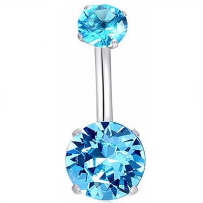 1/2 bucată inel de piercing pentru buric din cristal, oțel chirurgical 14G, zircon, piercing pentru burtă, inel de cristal pentru buric, piercing sexy pentru buric