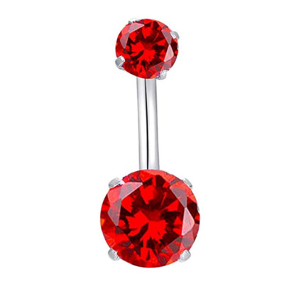 1/2 bucată inel de piercing pentru buric din cristal, oțel chirurgical 14G, zircon, piercing pentru burtă, inel de cristal pentru buric, piercing sexy pentru buric