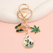 Breloc email drăguț, fluture, frunze de arțar, cactus, breloc cheie plante, lanțuri cheie, cadouri suvenir pentru femei, bărbați, bijuterii lucrate manual