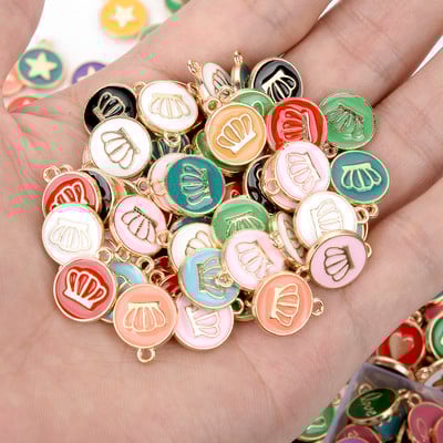 12x14mm Dulce Dragoste Inimă Email DIY Farmecul Din aliaj de aur Pandantiv pentru Cercei DIY Fabricarea de bijuterii Accesorii ornamentale Comerț cu ridicata 10 buc