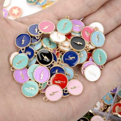 12x14mm Dulce Dragoste Inimă Email DIY Farmecul Din aliaj de aur Pandantiv pentru Cercei DIY Fabricarea de bijuterii Accesorii ornamentale Comerț cu ridicata 10 buc