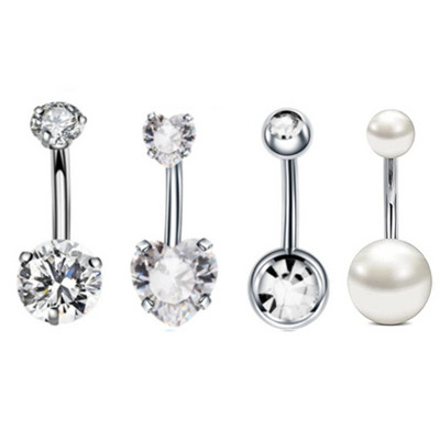 Set de piercing cu gheare pentru buric, 4 buc, oțel chirurgical, cristal, piercing pentru buric, vrac, femei, albină, pentru buric, pachet, Cz, inel pentru burtă, lot Ombligo