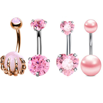 Set de piercing cu gheare pentru buric, 4 buc, oțel chirurgical, cristal, piercing pentru buric, vrac, femei, albină, pentru buric, pachet, Cz, inel pentru burtă, lot Ombligo