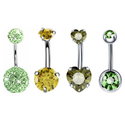 Set de piercing cu gheare pentru buric, 4 buc, oțel chirurgical, cristal, piercing pentru buric, vrac, femei, albină, pentru buric, pachet, Cz, inel pentru burtă, lot Ombligo