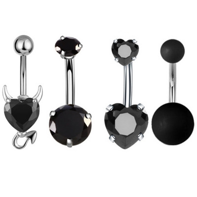Set de piercing cu gheare pentru buric, 4 buc, oțel chirurgical, cristal, piercing pentru buric, vrac, femei, albină, pentru buric, pachet, Cz, inel pentru burtă, lot Ombligo