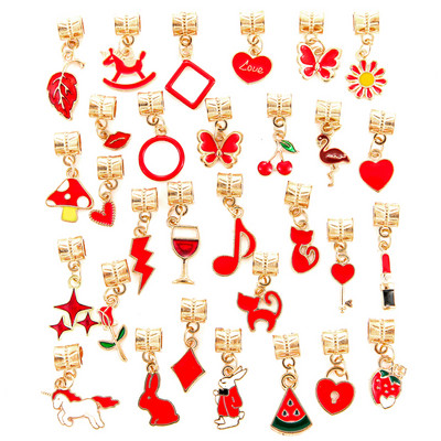 YuenZ 30 de bucăți stiluri mixte animale inimă frunze flori farmec închizătoare homar brățară pandantive bijuterii bricolaj pentru realizarea de accesorii