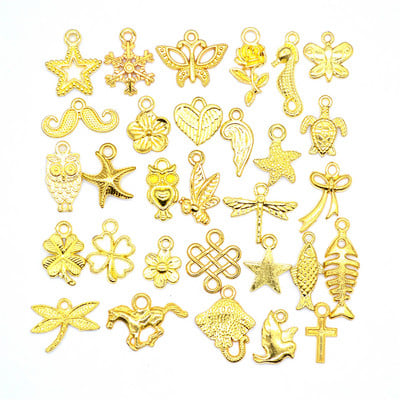 YuenZ 30 de bucăți stiluri mixte animale inimă frunze flori farmec închizătoare homar brățară pandantive bijuterii bricolaj pentru realizarea de accesorii