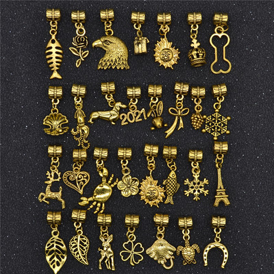 YuenZ 30 de bucăți stiluri mixte animale inimă frunze flori farmec închizătoare homar brățară pandantive bijuterii bricolaj pentru realizarea de accesorii