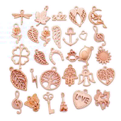 YuenZ 30 de bucăți stiluri mixte animale inimă frunze flori farmec închizătoare homar brățară pandantive bijuterii bricolaj pentru realizarea de accesorii