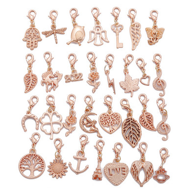 YuenZ 30 de bucăți stiluri mixte animale inimă frunze flori farmec închizătoare homar brățară pandantive bijuterii bricolaj pentru realizarea de accesorii
