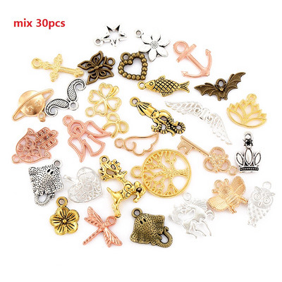 YuenZ 30 de bucăți stiluri mixte animale inimă frunze flori farmec închizătoare homar brățară pandantive bijuterii bricolaj pentru realizarea de accesorii
