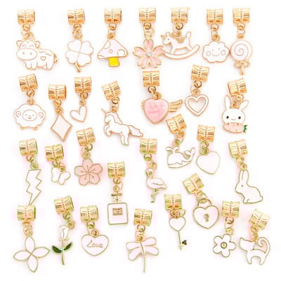 YuenZ 30 de bucăți stiluri mixte animale inimă frunze flori farmec închizătoare homar brățară pandantive bijuterii bricolaj pentru realizarea de accesorii