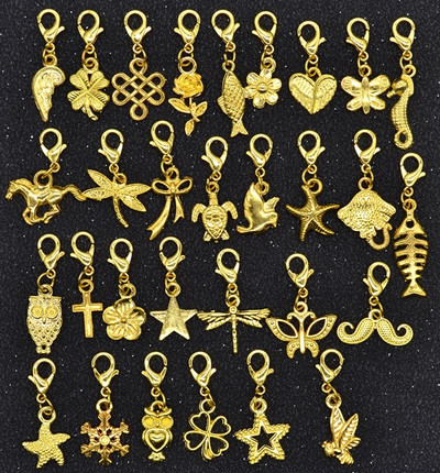 YuenZ 30 de bucăți stiluri mixte animale inimă frunze flori farmec închizătoare homar brățară pandantive bijuterii bricolaj pentru realizarea de accesorii