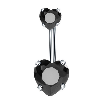 1 buc. Inele pentru buric din oțel chirurgical, cristal, inimă, zircon, bară pentru burtă, piercing pentru corp, bijuterii, inel pentru buric, piercing Ombligo