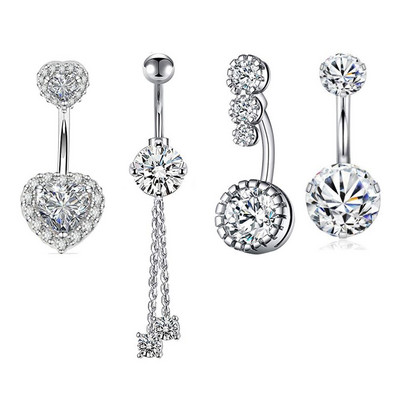Set de piercing pentru buric floare din oțel inoxidabil 14G Piercing pentru buric fluture vrac Pachet de piercing pentru buric sexy Lot de inele pentru buric