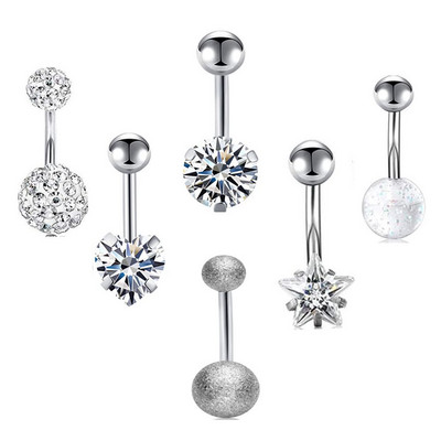 Set de piercing pentru buric floare din oțel inoxidabil 14G Piercing pentru buric fluture vrac Pachet de piercing pentru buric sexy Lot de inele pentru buric