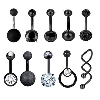 Set de piercing pentru buric floare din oțel inoxidabil 14G Piercing pentru buric fluture vrac Pachet de piercing pentru buric sexy Lot de inele pentru buric