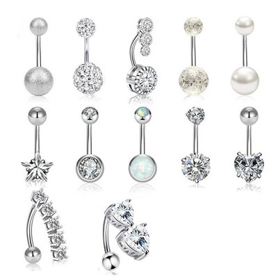 Set de piercing pentru buric floare din oțel inoxidabil 14G Piercing pentru buric fluture vrac Pachet de piercing pentru buric sexy Lot de inele pentru buric
