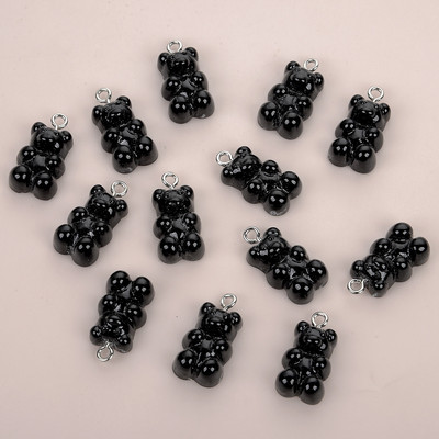 10 τμχ Πολύχρωμα Gummy Bear Κρεμαστό Γούρια για Κολιέ Βραχιόλι Diy Σκουλαρίκια Κοσμήματα Αρκούδες Δώρο του Αγίου Βαλεντίνου 2,1*1,1cm