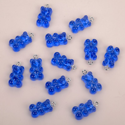 10 τμχ Πολύχρωμα Gummy Bear Κρεμαστό Γούρια για Κολιέ Βραχιόλι Diy Σκουλαρίκια Κοσμήματα Αρκούδες Δώρο του Αγίου Βαλεντίνου 2,1*1,1cm