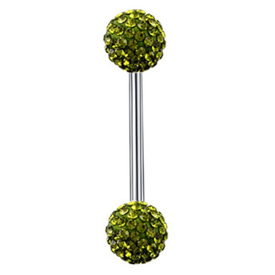 Piercing pentru limba din cristal din oțel inoxidabil Inele de bară pentru mamelon din zircon 14G Inele sexy pentru limbă cu bijuterii bijuterie pentru mamelon