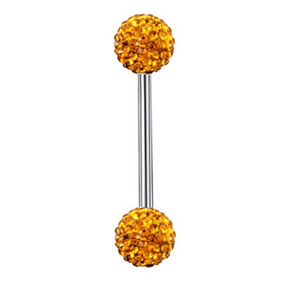 Piercing pentru limba din cristal din oțel inoxidabil Inele de bară pentru mamelon din zircon 14G Inele sexy pentru limbă cu bijuterii bijuterie pentru mamelon