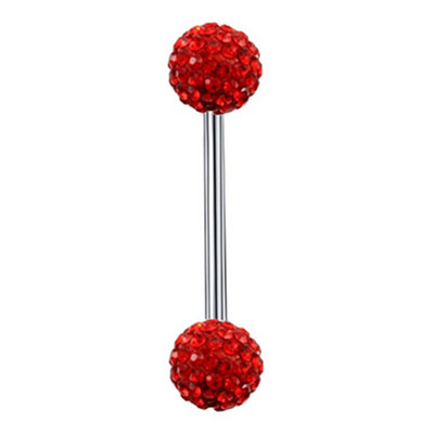 Piercing pentru limba din cristal din oțel inoxidabil Inele de bară pentru mamelon din zircon 14G Inele sexy pentru limbă cu bijuterii bijuterie pentru mamelon