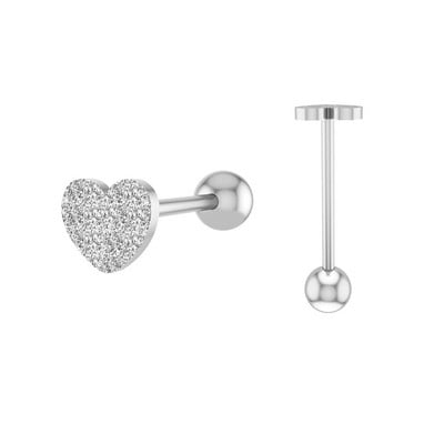 1/2 bucată din oțel chirurgical inimă piercing limba inel 14G trandafir floare limba piercing bar sexy mamelon bar frunze inel limba bijuterii