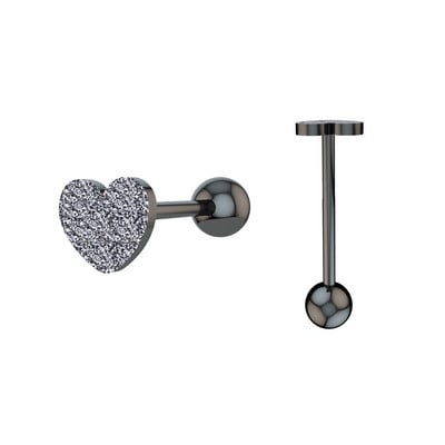 1/2 bucată din oțel chirurgical inimă piercing limba inel 14G trandafir floare limba piercing bar sexy mamelon bar frunze inel limba bijuterii