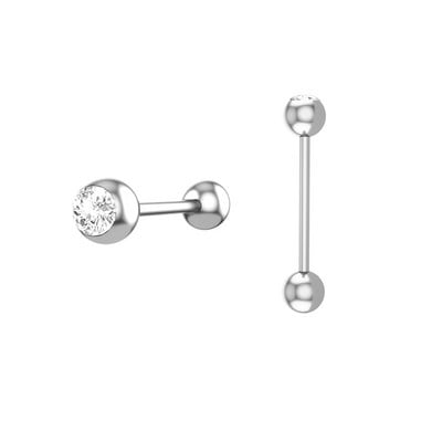 1/2 bucată din oțel chirurgical inimă piercing limba inel 14G trandafir floare limba piercing bar sexy mamelon bar frunze inel limba bijuterii