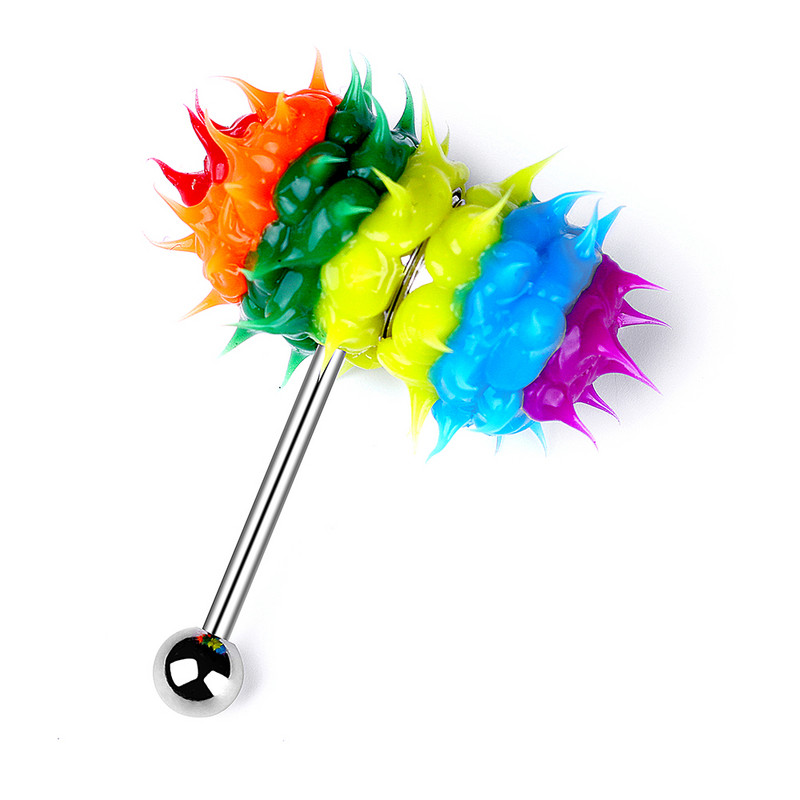 1 bucată din oțel chirurgical inel vibrator pentru limbă 16G inel piercing limbă vibrator pentru piercing limbă bijuterii pentru corp Lengua Fashion